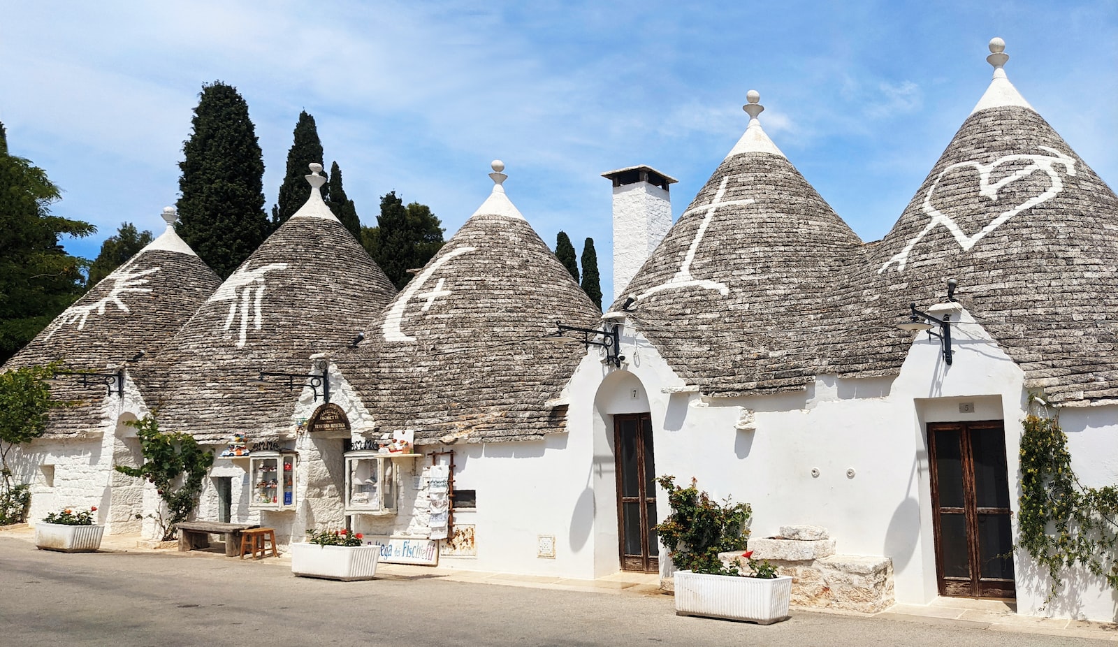 Alberobello domčeky Taliansko Apília